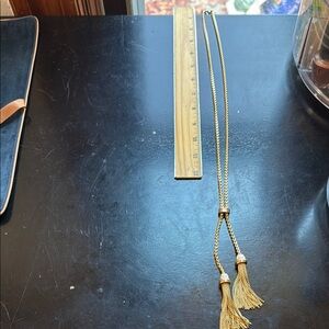 Elegant Gold Tassel Necklace by JCREW